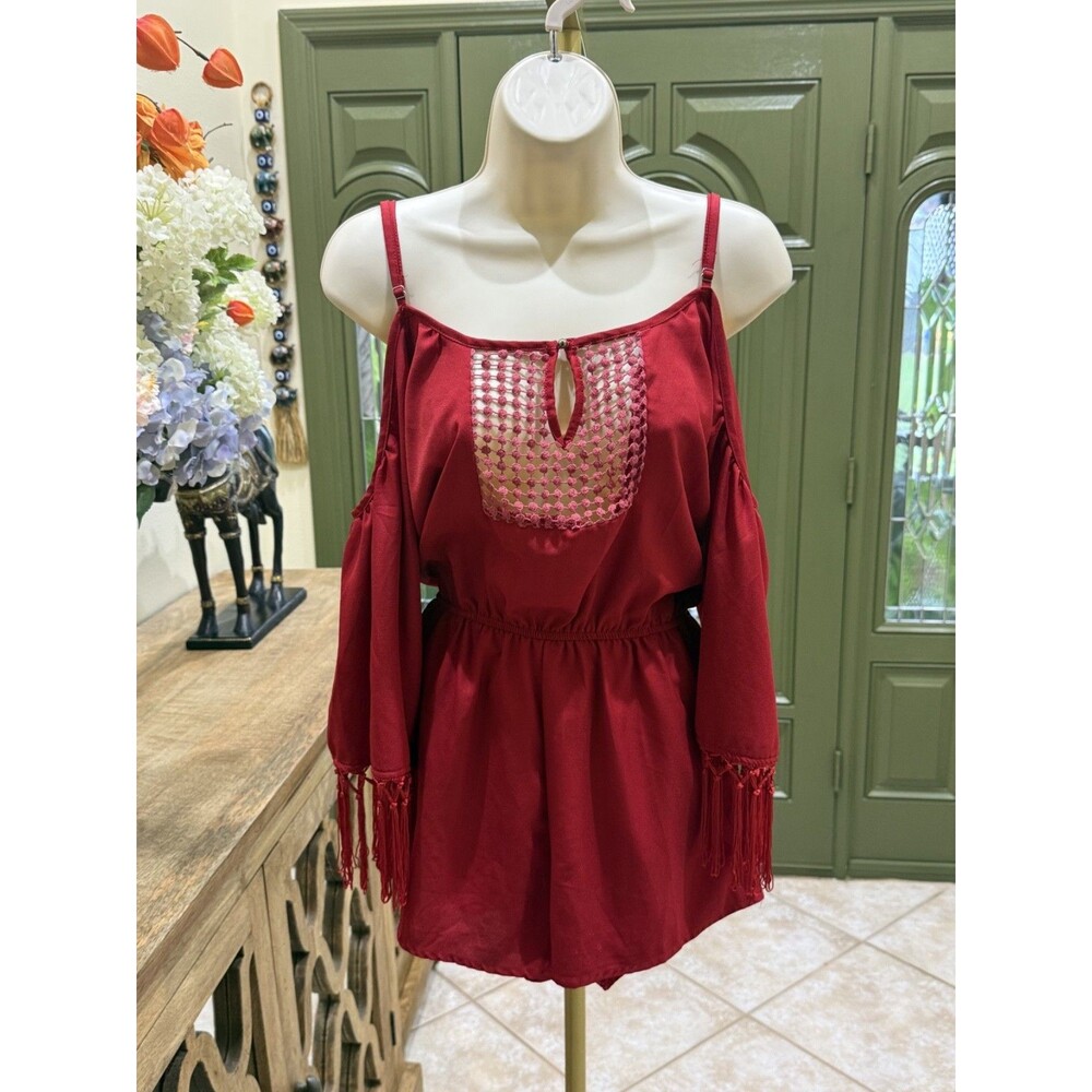 Diva Bohemian Burgundy Romper – Size S
